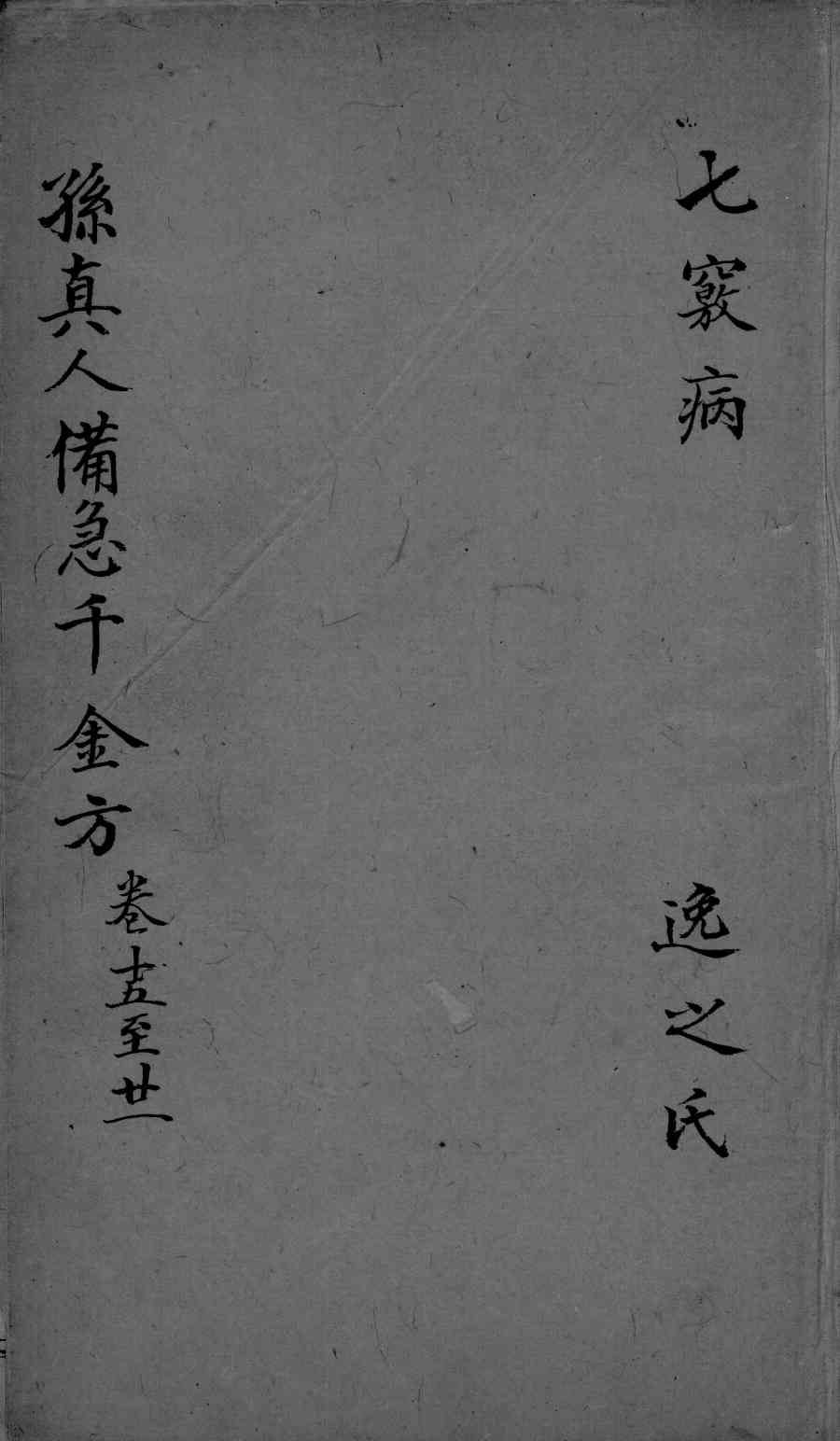 千金方  卷15-21